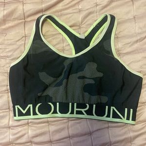 Under armour camo neon sports bra